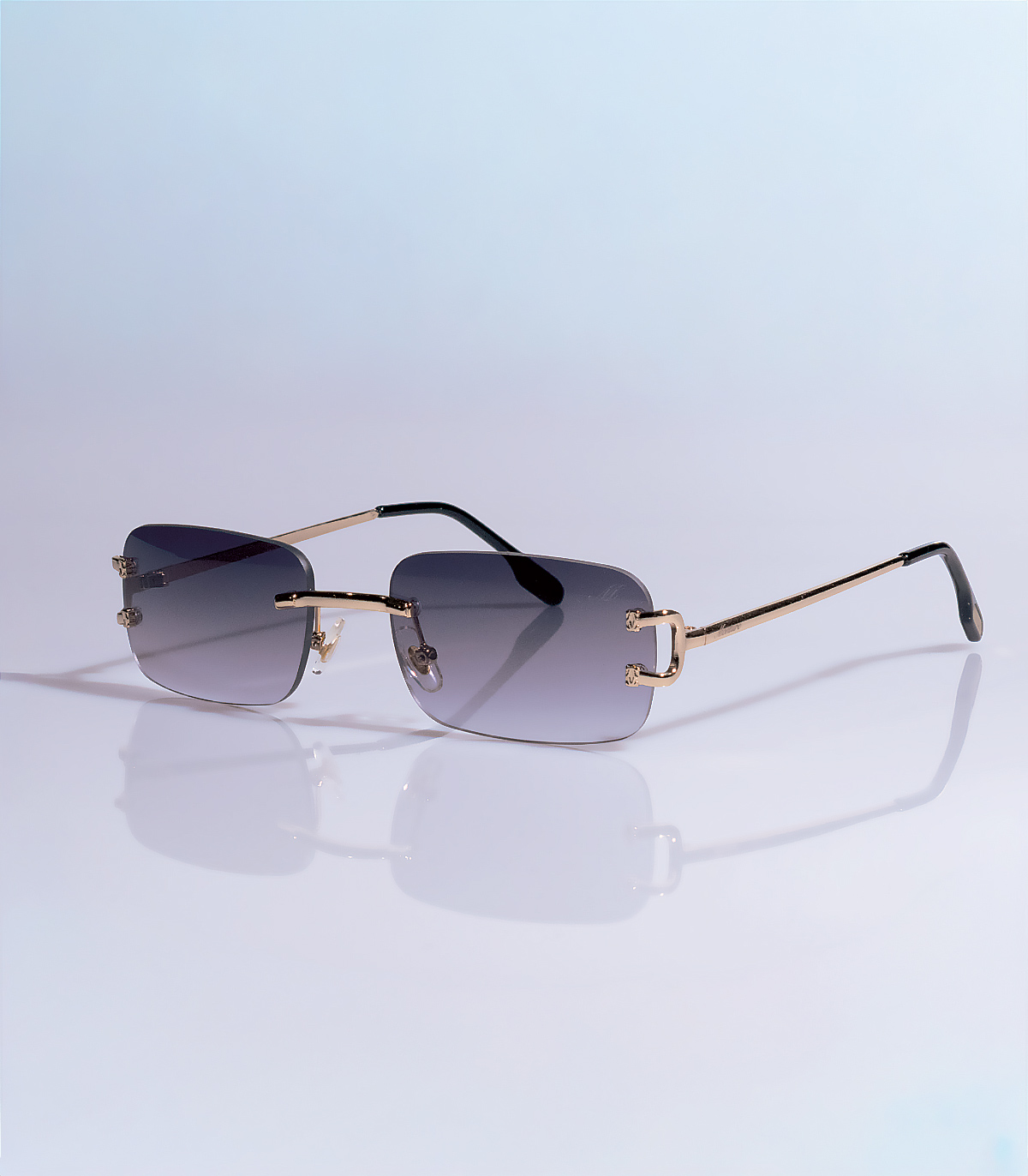 monture-sleek-shadow-gold-front-sunglass-model09-1200x1372 Monture Shadow Fade Gold - Afbeelding 1